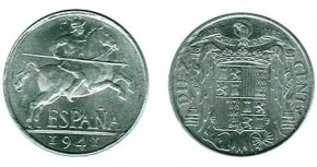 Moneda 10 CNTIMOS 1941, con calidad MBC