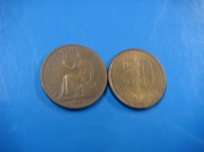 Moneda 50 CNTIMOS 1937, con calidad MBC