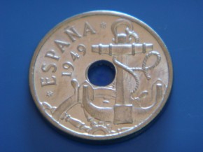 Moneda 50 CNTIMOS 1949 estrella 51, con calidad MBC