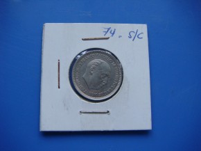 Moneda 5 PESETAS 1957 estrella 74, Franco, con calidad SC