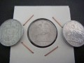 Bolsa 3 monedas 10 CÉNTIMOS 1941-1945-1953, caballo, aluminio, calidad MBC