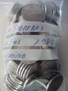 Bolsa 100 monedas 2 PESETAS 1982, Rey Juan Carlos I, aluminio