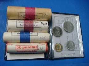 Todas las monedas del año 1980/81 (4 cartuchos, 1 cartera y 1 juego de mdas), con calidad SC