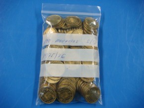 Bolsa 100 monedas 1 PESETA 1975*76, Rey Juan Carlos I, cobre, calidad SC