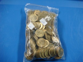 Bolsa 300 monedas 1 PESETA 1980*81, Rey Juan Carlos I, cobre, calidad SC