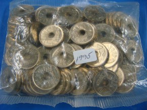 Bolsa 100 monedas 25 PESETAS 1995, Modernas, calidad SC