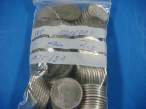 Bolsa 100 monedas de 5 PESETAS 1975/80, Rey Juan Carlos I