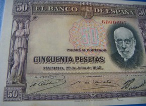 Billete 50 PESETAS - 22 de julio de 1935, Ramón y Cajal, en calidad EBC