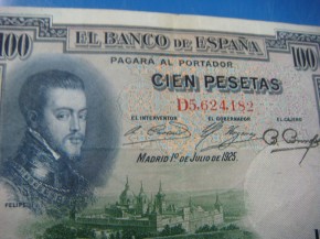 Billete 100 PESETAS - 1 de julio de 1925, Felipe II (D), en calidad EBC