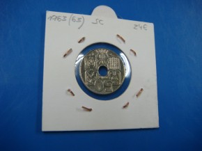 Moneda 50 CNTIMOS 1963 estrella 63, con calidad SC