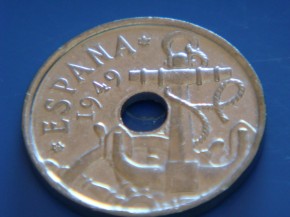 Moneda 50 CÉNTIMOS 1949 estrella 56, con calidad MBC
