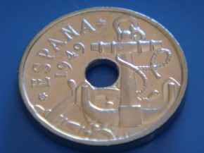 Moneda 50 CÉNTIMOS 1949 estrella 62, con calidad MBC