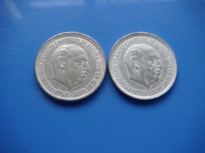Moneda 5 PESETAS 1957 estrella 63, Franco, con calidad MBC