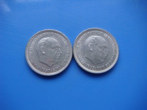 Moneda 5 PESETAS 1957 estrella 71, Franco, con calidad MBC