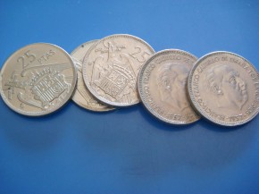 Moneda 25 PESETAS 1957 estrella 75, Franco, con calidad MBC