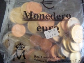Primer Monedero ESPAÑOL de EUROS, 1999, con calidad SC.